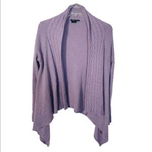 BCBG Maxazria Purple Wool Angora Blend Cardigan